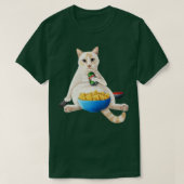 Vlampunt Siamese witte kat met natrium en sna T-shirt (Design voorkant)