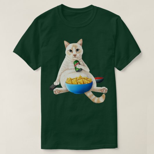Vlampunt Siamese witte kat met natrium en sna T-shirt (Design voorkant)