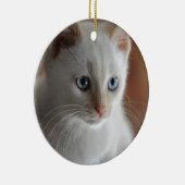 Vlampuntblauwe ogen keramisch ornament (Rechts)