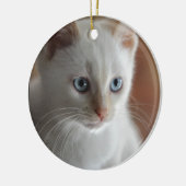 Vlampuntblauwe ogen keramisch ornament (Links)