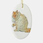 Vlampuntsiamese kat 2 keramisch ornament (Rechts)