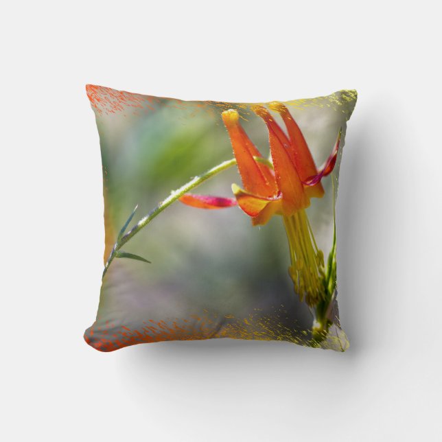 vlamrand van karmozijnrood kussen (Voorkant)