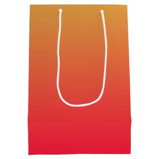 Vlamrood en geel ombre medium cadeauzakje (Achterkant)