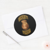 Vlamschild van de veiligheidstroepen ronde sticker (Envelop)