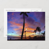 Vlamskies over het strand van Waikiki Briefkaart (Voorkant / Achterkant)