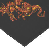 Vlamt Dragon op zwart Lange Tafelloper (Hoek)