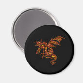 Vlamt Dragon op zwart Magneet (Voorkant / Achterkant)