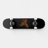 Vlamt Dragon op zwart Persoonlijk Skateboard (Horizontaal)