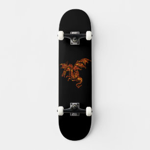 Vlamt Dragon op zwart Persoonlijk Skateboard