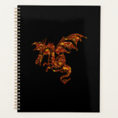 Vlamt Dragon op zwart Planner (Voorkant)