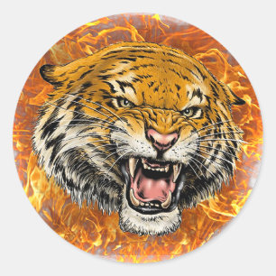 Vlamtijger Ronde Sticker