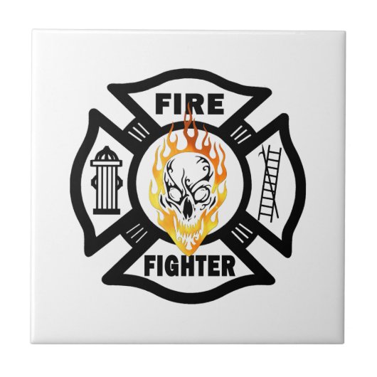 Vlamveeg Onderzetter schedel Tegeltje (Voorkant)