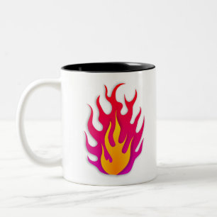 Vlamvlambaar brandbaar warmbrandbranden tweekleurige koffiemok