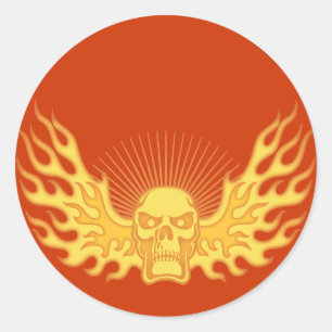 vlamvleugel ronde sticker