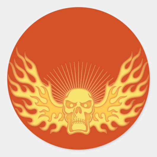 vlamvleugel ronde sticker (Voorkant)