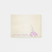 Vlamvogels in liefde en roodheid post-it® notes (Voorkant)