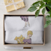 Vlamvrouw met bloem, ontkoppeling tissuepapier (Geschenk)