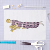 Vlamvrouw met bloem, ontkoppeling tissuepapier (Craft)