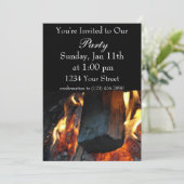 Vlamvuur bij partij kaart (Staand voorkant)