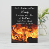 Vlamvuur nodigen uit kaart (Staand voorkant)