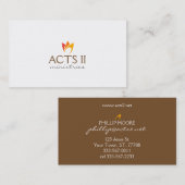 Vlamvuur (oranje aan rode vlammen) visitekaartje (Voorkant / Achterkant)