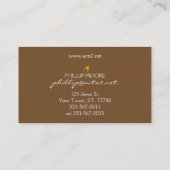 Vlamvuur (oranje aan rode vlammen) visitekaartje (Achterkant)