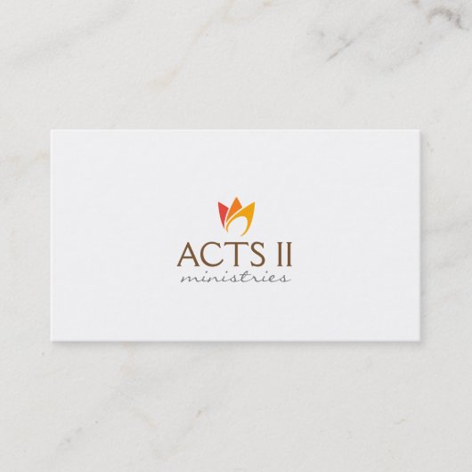 Vlamvuur (oranje aan rode vlammen) visitekaartje (Voorkant)