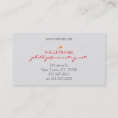 Vlamvuur (oranje vlammen) visitekaartje (Achterkant)