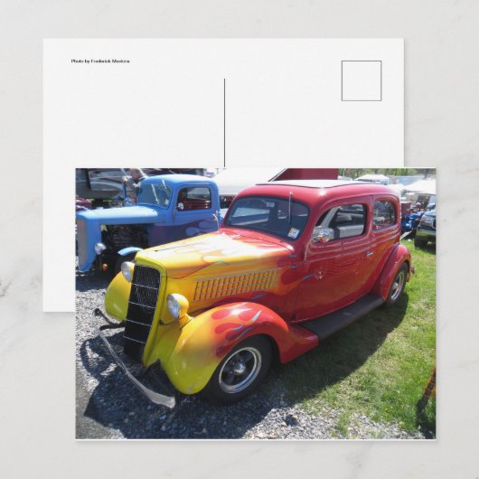 vlamwagen briefkaart (Voorkant / Achterkant)