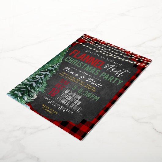 Vlannel en de Eerste Kerstdag Uitnodiging (Gedraaid)