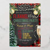 Vlannel en de Eerste Kerstdag van Fizz Folie Uitnodiging (Voorkant)