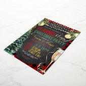 Vlannel en de Eerste Kerstdag van Fizz Folie Uitnodiging (Gedraaid)