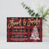 Vlannel en familiefeestdag kaart (Staand voorkant)