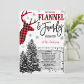 Vlannel en familiefeestdag kaart (Staand voorkant)