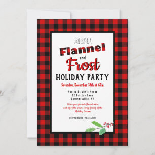 Vlannel en Frost Holiday Kaart