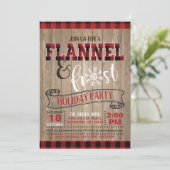 Vlannel en Frost Holiday Party Invitation - WD Kaart (Staand voorkant)