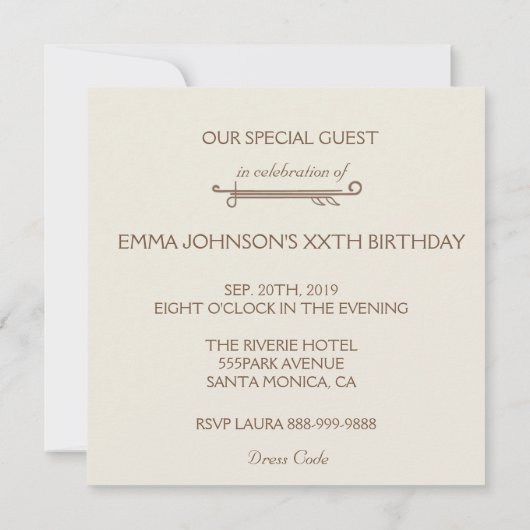 Vlapper Girl Retro Party-uitnodigingen voor het zw Kaart (Achterkant)