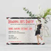 Vlapper Girl Retro-uitvindingen voor het stralen v Kaart (Staand voorkant)