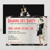 Vlapper Girl Retro-uitvindingen voor het stralen v Kaart (Voorkant / Achterkant)