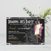 Vlapper Girl Retro-uitvindingen voor het stralen v Kaart (Staand voorkant)