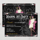 Vlapper Girl Retro-uitvindingen voor het stralen v Kaart (Voorkant / Achterkant)