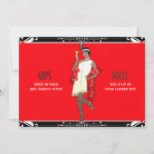 Vlapper Girl Retro-uitvindingen voor het stralen v Kaart (Achterkant)