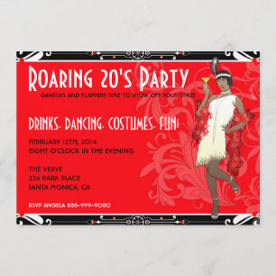 Vlapper Girl Retro-uitvindingen voor het stralen v Kaart