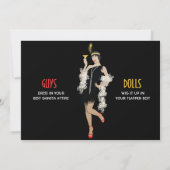 Vlapper Girl Retro-uitvindingen voor het stralen v Kaart (Achterkant)