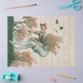 Vlapper meisje, bloemen verzamelen. tissuepapier (Craft)