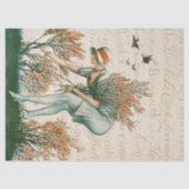 Vlapper meisje, bloemen verzamelen. tissuepapier (Voorkant)