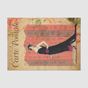  Vlapper Vrouw in het zwart Ventilator Frans Tissuepapier