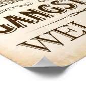  VLAPPERS EN GANGSTERS VERWELKOMEN Teken Druk Poster (Hoek)
