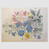  vlas en Cleomee botanisch tissuepapier (Voorkant)