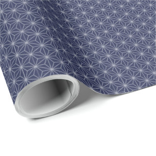 Vlasbladpatroon traditionele japanesontgin cadeaupapier